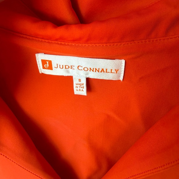 Jude Connally Emerson Puff-Sleeve V-Neck Shift Dress, Coral Red, S, Like New - Picture 5 of 7